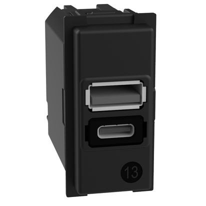 Caricatore USB con una porta tipo A e una tipo C - 15W